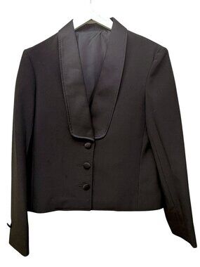 Neil Allyn Server Jacket Womens Size 2 Black Eton Jacket Restaurant Waitress Uni